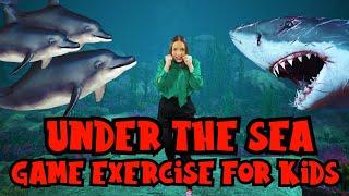 Under the Sea Game Exercise for Kids | Learn About 3 Different Sharks | Indoor Workout for Children