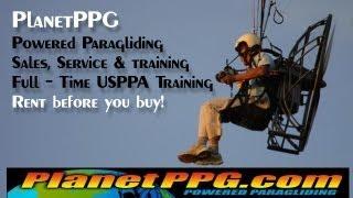 Paraglider training, para-glider sales, service and rental, Planet PPG.