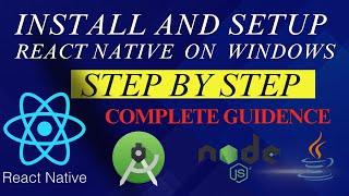 How to setup React Native Environment and Create First app In Windows | Node, Android Studio and JDK