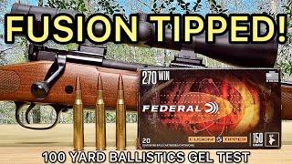 270 Winchester Federal Fusion Tipped Ballistics Gel Ammo Test