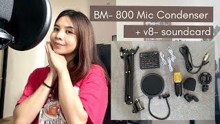 BM-800 Condenser Microphone + V8-Soundcard - (Full Review, Setup, Audio tests) Lazada
