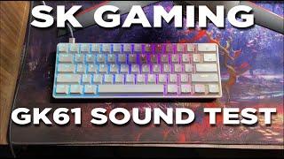 HK gaming GK61 stock Sound test.