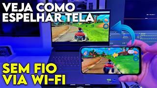 Como Espelhar tela do Celular no PC! ( Sem fio e sem Programas )