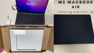 Unlock the Elegance: Macbook Air M2 Midnight Aesthetic Unboxing & Start-Up