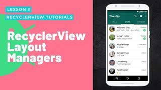 RecyclerView Layout Managers [Hindi] | Android Complete Recyclerview Tutorials
