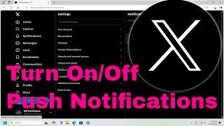 How To Turn On/Off Push Notifications On Twitter (X) [Guide]