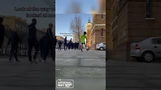 AMAZING! | Arsenal Star Oleksandr Zinchenko Gets Nutmegged During Kickabout With Young Fan  #Shorts