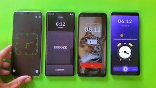 Four Budget Phones,Custom Alarm Clocks Ringing At same time