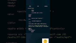 Basic Program Audio in HTML page. #codinggirl #code #html #htmlcoding #coder #basicprograms #viral
