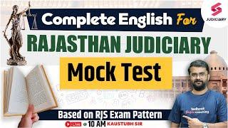 English for RJS Exam | English Mock Test - 10 | Rajasthan Judiciary Exam 2024 | Kaustubh Sir