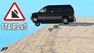 BeamNG Drive - Cars vs Stairs #5 (Long Stairs)