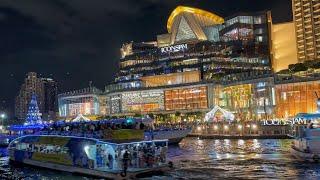  4K HDR | Chao Phraya River Night Boat Tour December 2024 