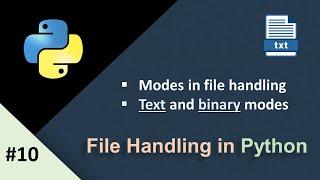 File Handling Modes in Python|Text and Binary Modes|File Handling Python