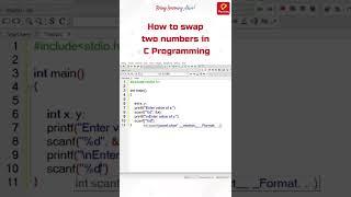 How to Swap  two numbers in C Programming | Practically | Coding for Beginners