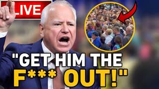 Tim Walz LOSES CONTROL & ATTACKS Protesters At His Pennsylvania Rally