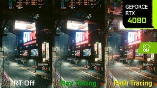 Cyberpunk 2077 RT Overdrive - Ray Tracing vs Path Tracing On vs Off Comparison | RTX 4080 4K DLSS