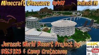 Minecraft Jurassic World Resort Project by DSL3125 Bedrock PE 4K60FPS Minecraft Dinosaurs Ep427