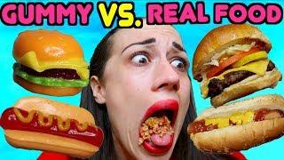 GUMMY FOOD VS. REAL FOOD!