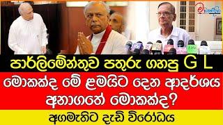 පාර්ලිමේන්තුව පතුරු ගහපු G L #ranilwickremesinghe #dineshgunawardena #sjb