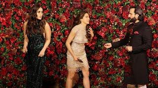 Kareena Kapoor IGNORES Sara Ali Khan In Front of Saif Ali Khan @Ranveer-Deepika WEDDING Party