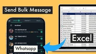 How to send WhatsApp from Excel Sheet? | Send Bulk messages on WhatsApp