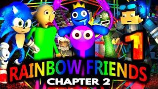 RAINBOW FRIENDS Chapter 2 ANIMATED! Ft SONIC BALDI STEVE Roblox CHALLENGE Minecraft Animation PART 1