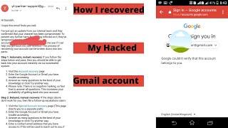 Google couldn't verify this account belongs to you | Recover your gmail account.