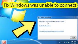 Windows was unable to connect wifi windows 7 Laptop and Desktop