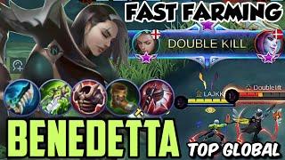 Benedetta SUPER FAST FARMING [Top 1 Global Benedetta 2021] [Benedetta Emblem Set 2021]Mobile Legends