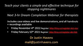 Introduction for therapists about the Dream Completion Technique for stopping nightmares