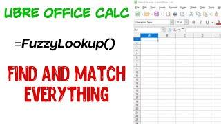 Fuzzy Lookup - How to Find Similar Text | LibreOffice Calc