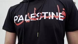 Arabian Essence Palestine x ‏فلسطين Short Sleeve Zippered Hoodie overview Video