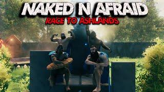Valheim: Naked N Afraid - 12 Players Race to Ashlands to build a village