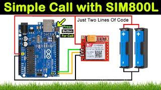 Make Simple Phone Call with SIM800l Just Two Lines Of Code || Use SIM800L GSM Module with Arduino
