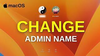 How to Change Admin Name on Mac? | macOS Admin Username Settings