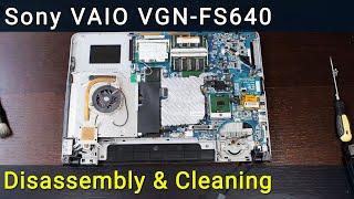 Sony VAIO VGN-FS640 PCG-7A2L Demontage, Reinigung des Lüfters und Austausch der Wärmeleitpaste