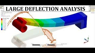 ANSYS Large Deflection | Yes! its a Fishing Stick :) | Geometric nonlinear analysis | Shell | GRS |