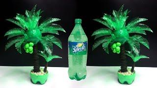 Coconut tree from plastic bottle | Plastic bottle craft ideas | Ide kreatif botol sprite