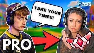 Pro BOYFRIEND Coaches Grand Champ GIRLFRIEND in Rocket League!