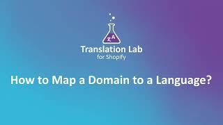 How to map a domain to a language with Translation Lab?