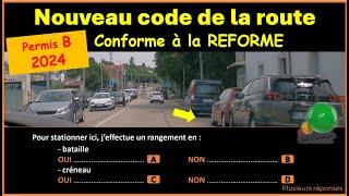 TEST Nouveau code de la route 2024 conforme à la nouvelle réforme GRATUIT n° 92