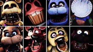 FNAF 1 Rewritten - All Jumpscares (Chaos Update)