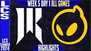 SR vs DIG Highlights ALL GAMES | LCS W5D1 Summer 2024 | Shopify Rebellion vs Dignitas Week 5 Day 1