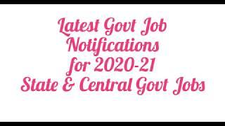 Latest Govt Job Notifications