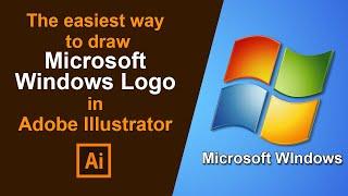 How to draw Microsoft Windows Logo in Adobe Illustrator CS6 || Adobe Illustrator CS6 Tutorial