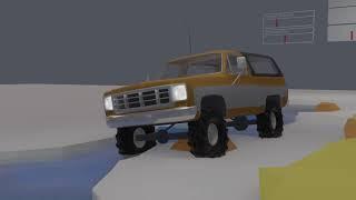 blender physics based vehicle rig with tire deformation