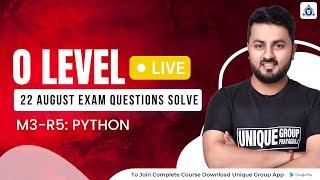 O Level python m3r5 answer key april 2022 | m3-r5 python Paper Solution april 2022 @Uniqueonlineguru