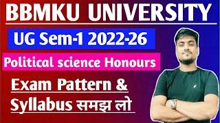 BBMKU UG Sem-1 Political science Syllabus & Exam pattern 2022