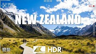 FLYING OVER NEW ZEALAND (4K UHD) – The Land of Breathtaking Beauty – Ultra HD