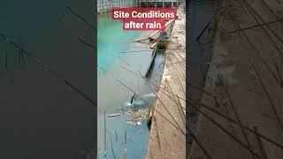 Rain ruined our site  #engineer #sitework #supervisor #shorts #civilengineering